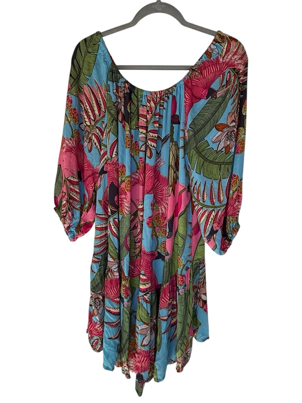 RACHEL Rachel Roy Tropical Off-Shoulder Dress  (or tunic) Vibrant Colors-Women’s